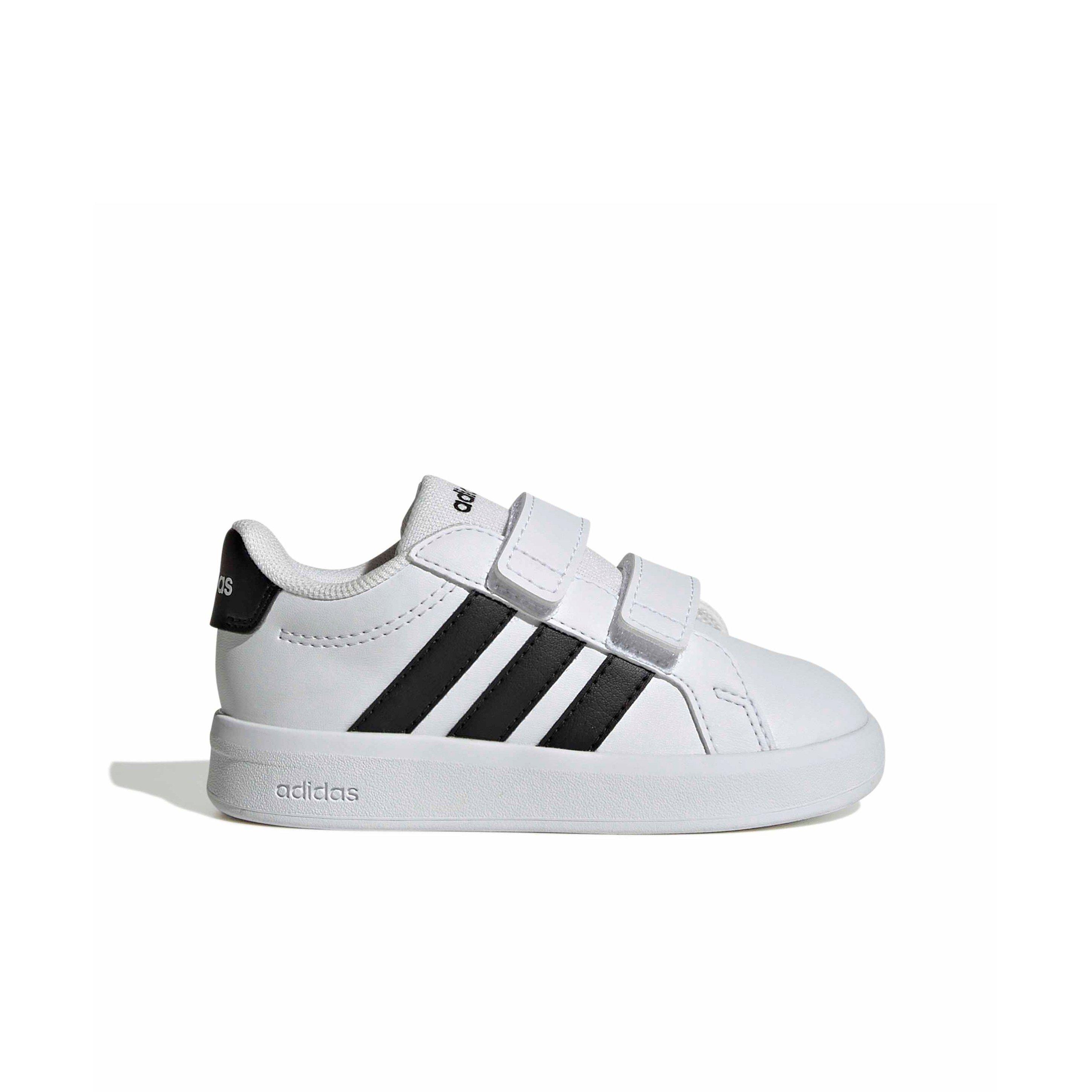 adidas Grand Court 3.0 "Ftwr White/Core Black/Ftwr White" Infant Boys' Shoe - WHITE/BLACK/WHITE